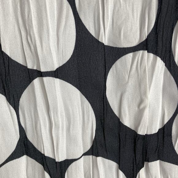 Sunny Leigh Women's Black White Polka Dot Ruffle Blouse Size 2X Boho Artsy Flowy - Picture 11 of 11